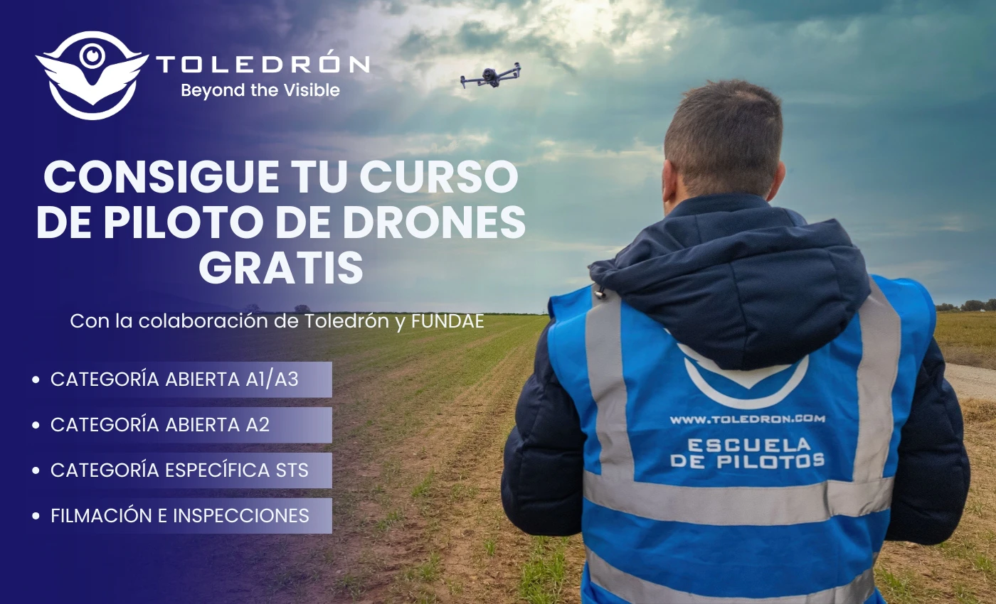 curso-drones-gratis-1400x850 piloto de drones realizando un curso de drones gratis en el campo